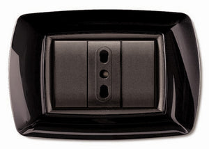 placca life mod. living plastica nero 3posti cod:ferx.8822