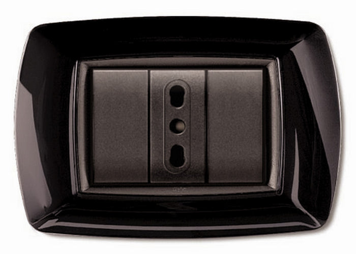 placca life mod. living plastica nero 3posti cod:ferx.8822