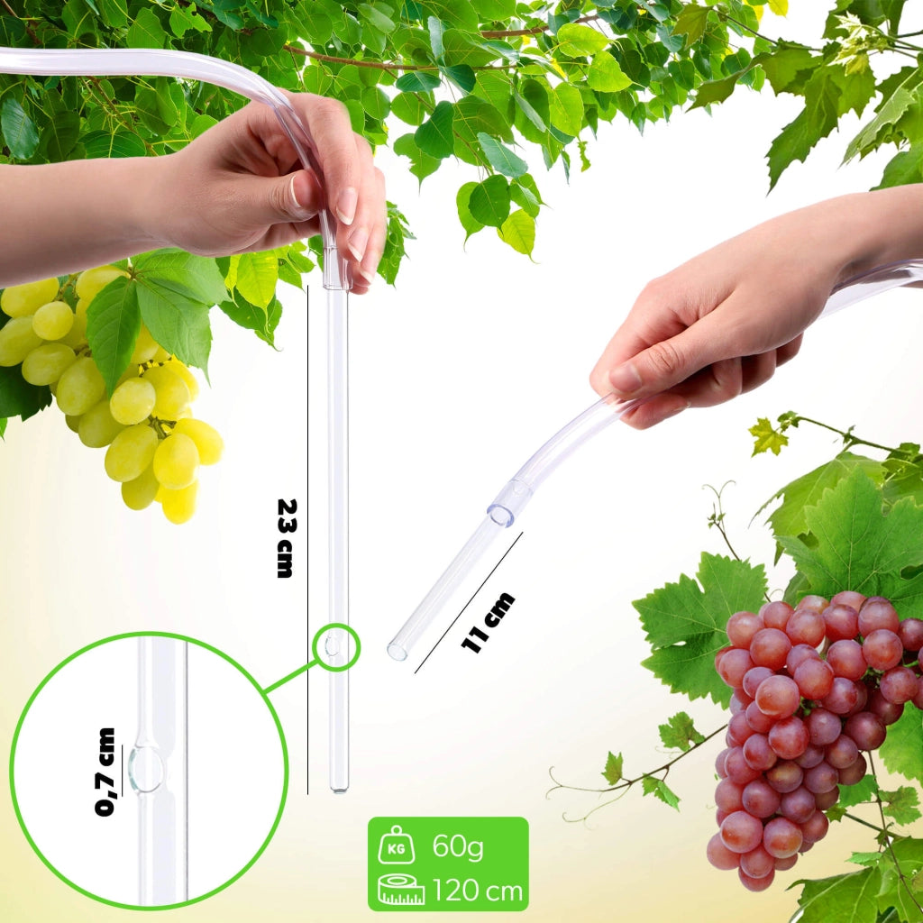 Set per vino KADAX con bottiglia da 34 litri e gorgogliatore in sughero per fermentazione.