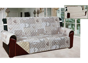 Copridivano E Copripoltrona Trapuntato Reversibile Modello Kino Colore Beige - 4 Posti - Beige