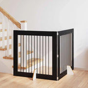 Cancello per cani con supporti 2 pcs Rovere Nero 100 x 100 cm 892025