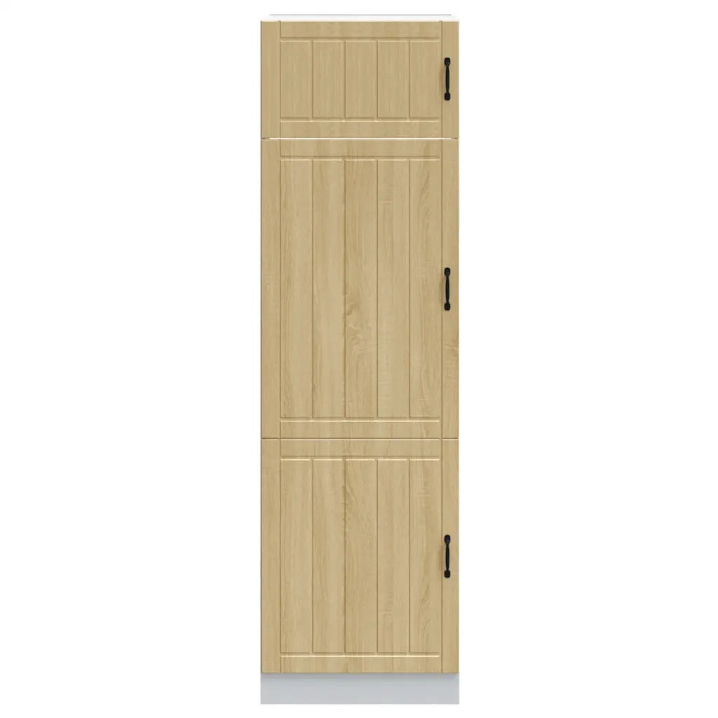 Armadio da Cucina-Credenza da Cucina Lucca Rovere Sonoma in Legno Multistrato
