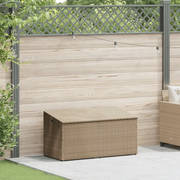 vidaXL Baule da Giardino Beige 110x50x58 cm Polyrattan