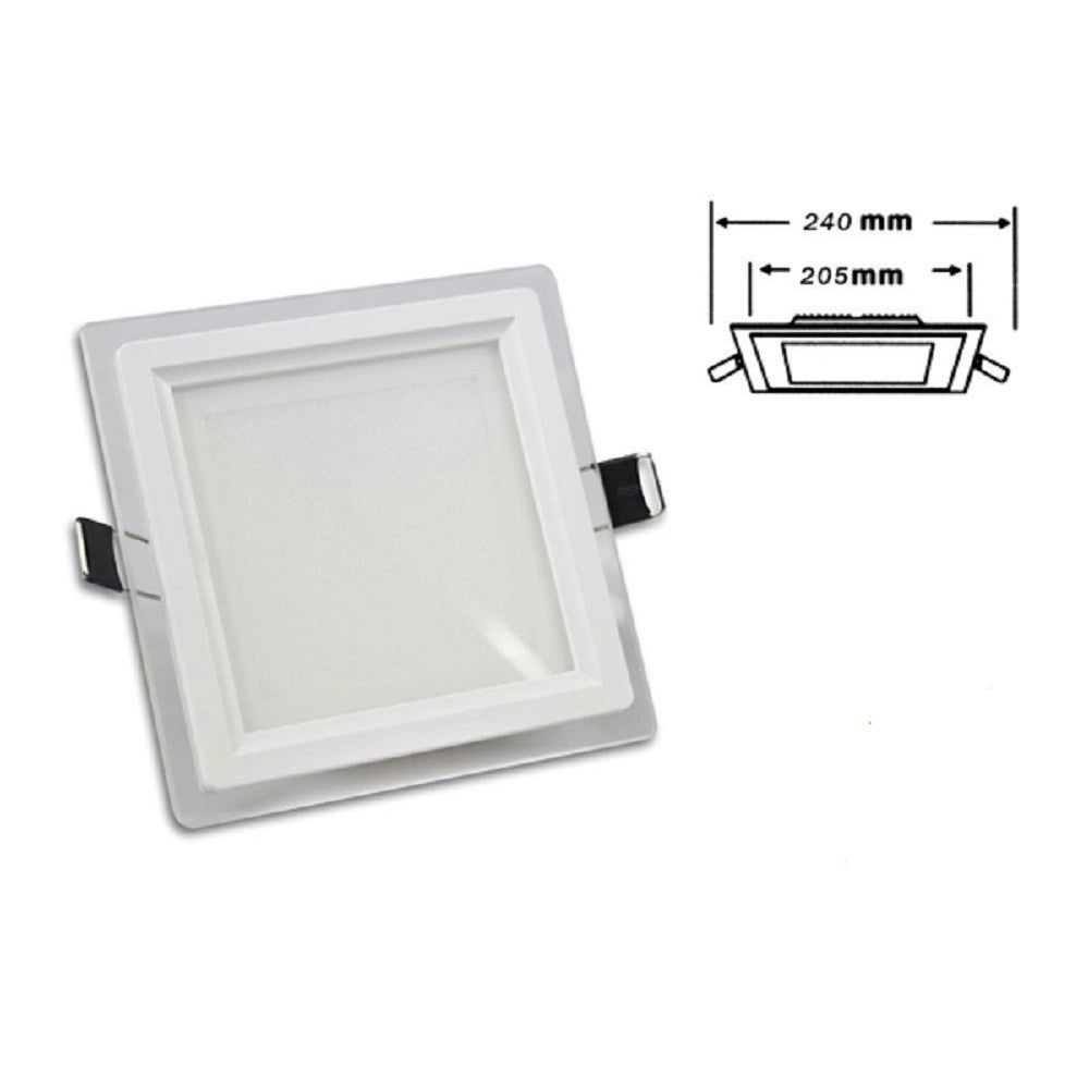 Trade Shop - Pannello Led Slim Incasso Quadrato 24 Watt Luce 3000k 6500k 4000k 265v P-205eq -