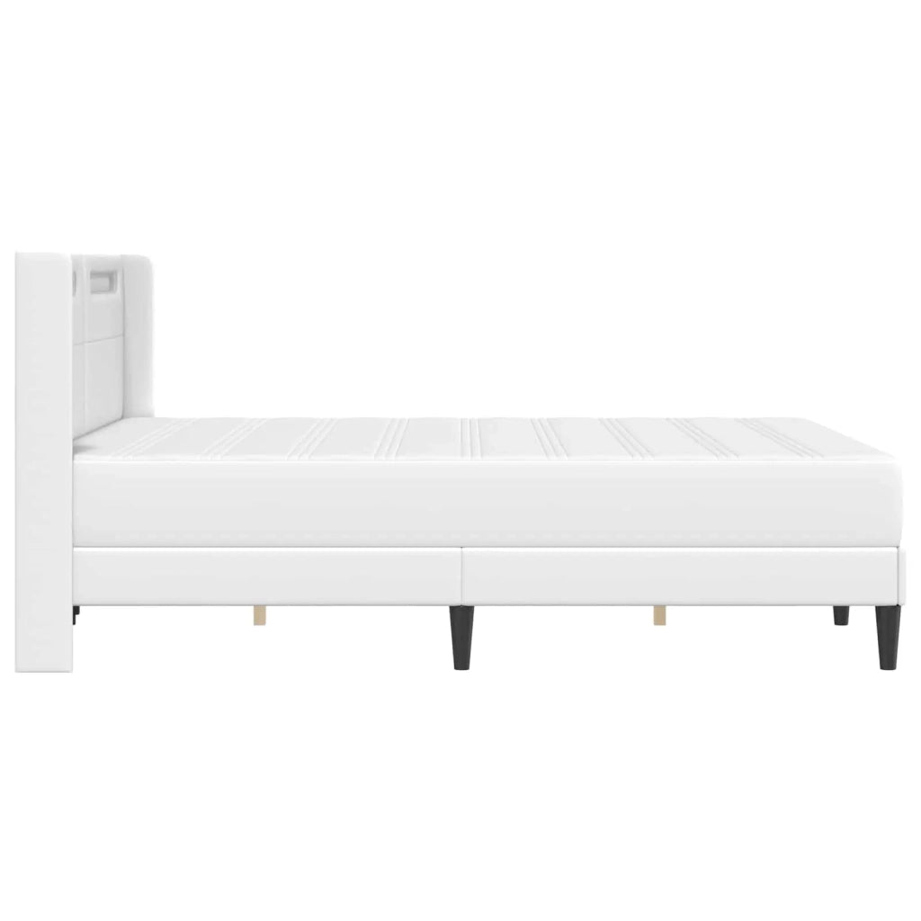 Struttura letto con materasso Bianco 120 x 190 cm Similpelle 3414905