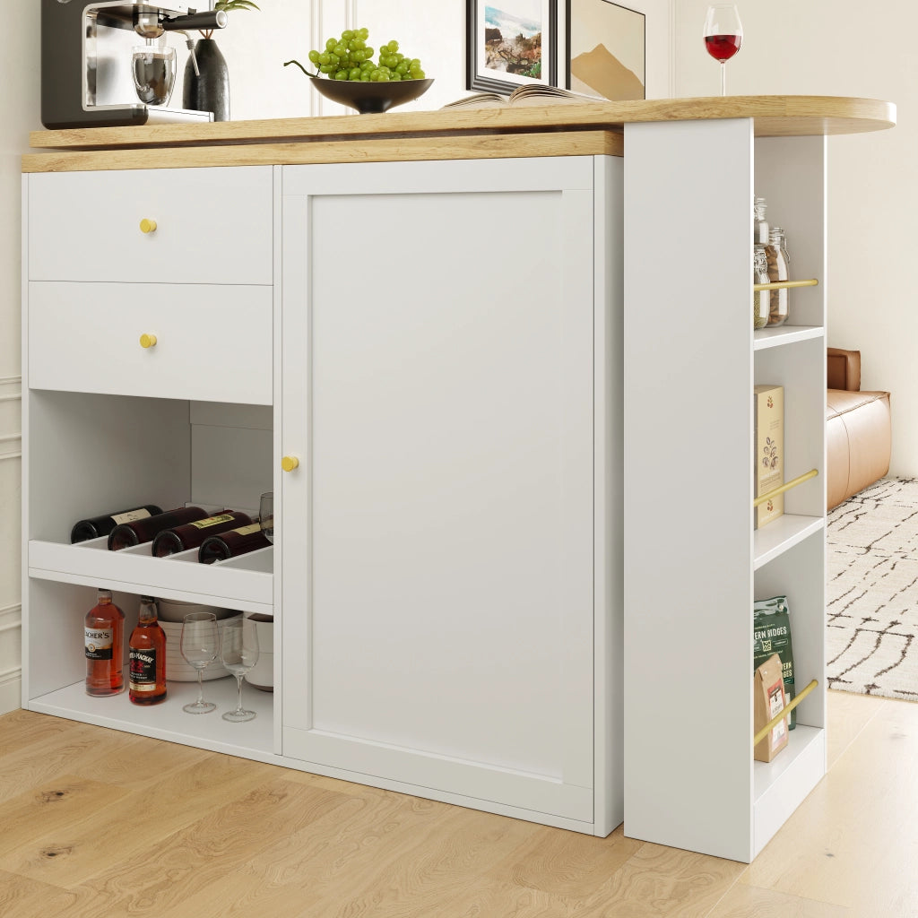 ARMADIO MODULARE Girevole 105x39x102 cm MDF Bianco con 4 cassetti