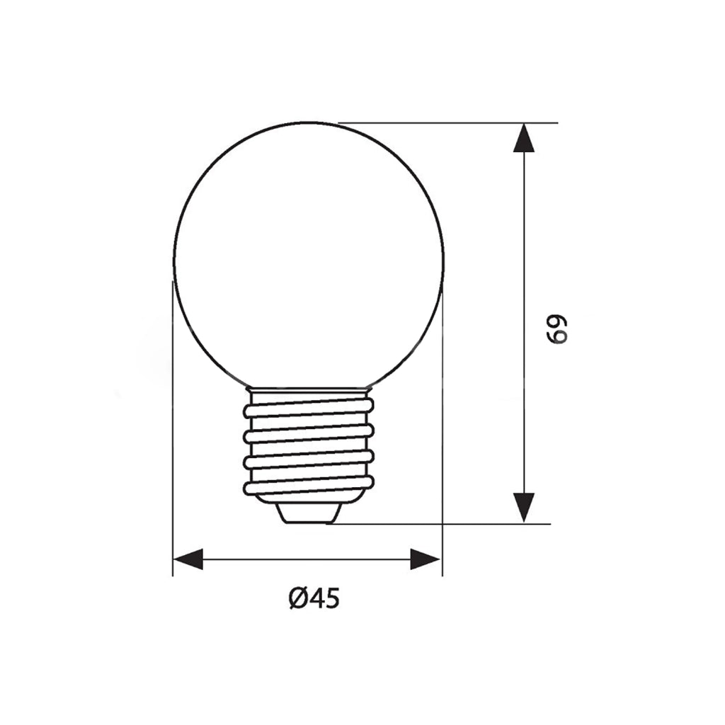 Lampadina LED E27 mini globo 230V lampada decorativa LUCE ROSSA