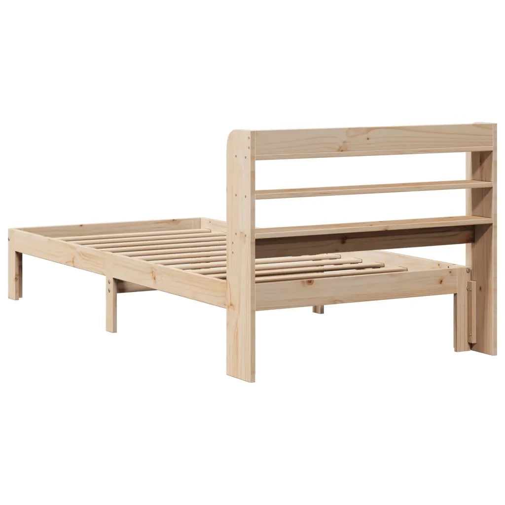 Giroletto con Testiera 100x200 cm Legno Massello di Pino 3306784