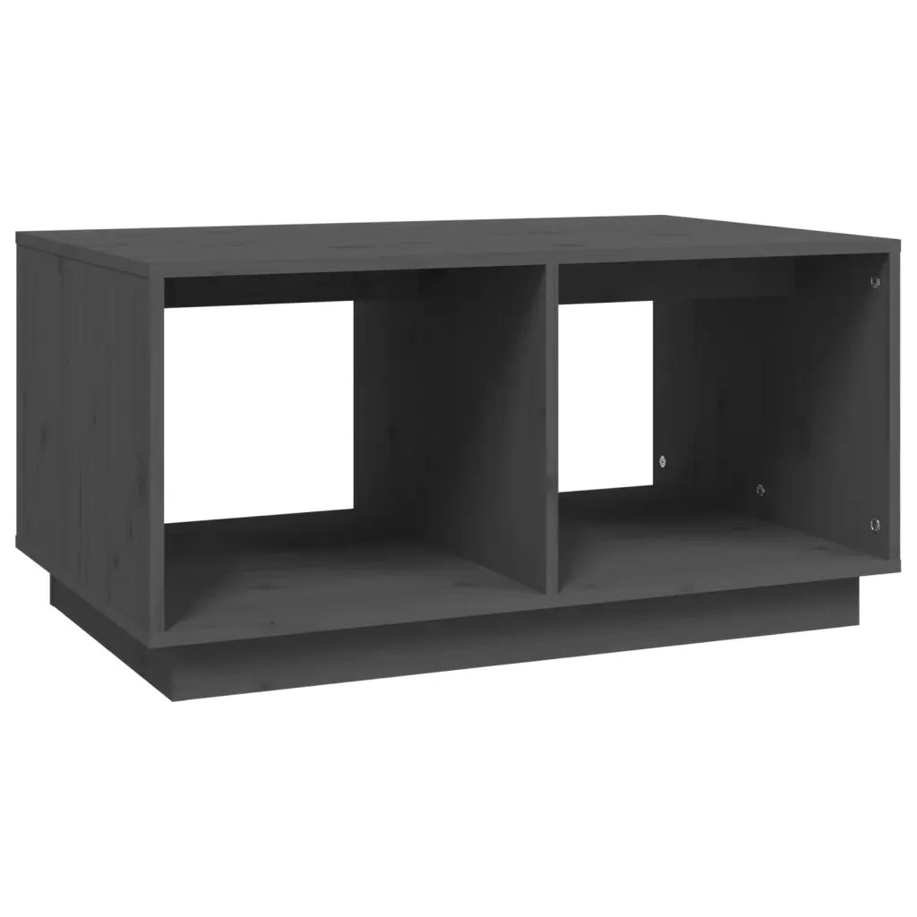 Tavolino da Salotto Grigio 80x50x40 cm Legno Massello di Pino cod mxl 26418