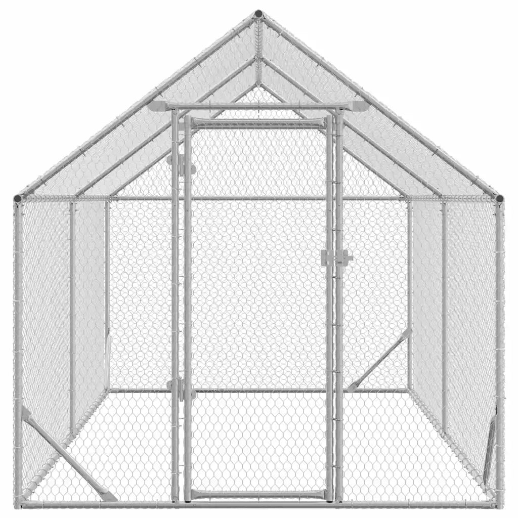 Gabbia per polli Argento 400x170x177cm Acciaio zincato