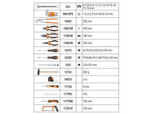 Valigia degli attrezzi professionale Beta Worker BW2054E-100 completa di 100 pezzi