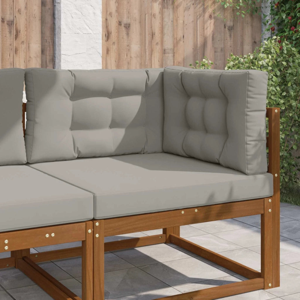 Cuscino per divano da esterno 3 pcs Grigio Poliestere