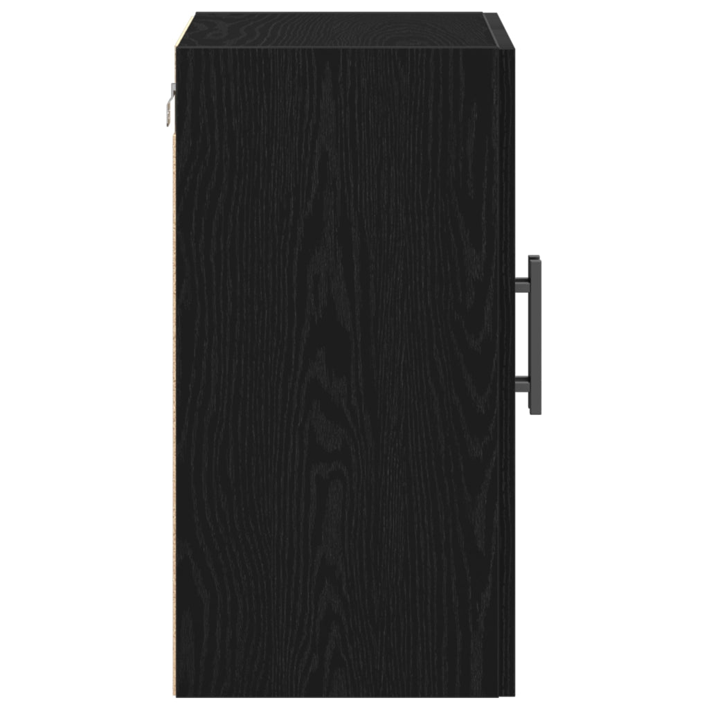 Mobile da muro Nero Rovere 60x31x60 cm Legno ingegnerizzato