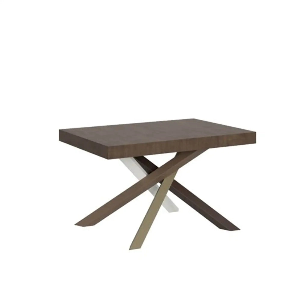 Tavolo allungabile 130/234x90 cm Volantis colore noce gambe multicolore 4/C