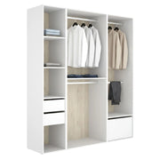 Armadio Camera da Letto Keener, Guardaroba Grande Modulabile, 45x205h cm Bianco