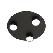 Plafoniera Moderna Dioniso Acciaio Nero 3 Luci Gx53 Ip20