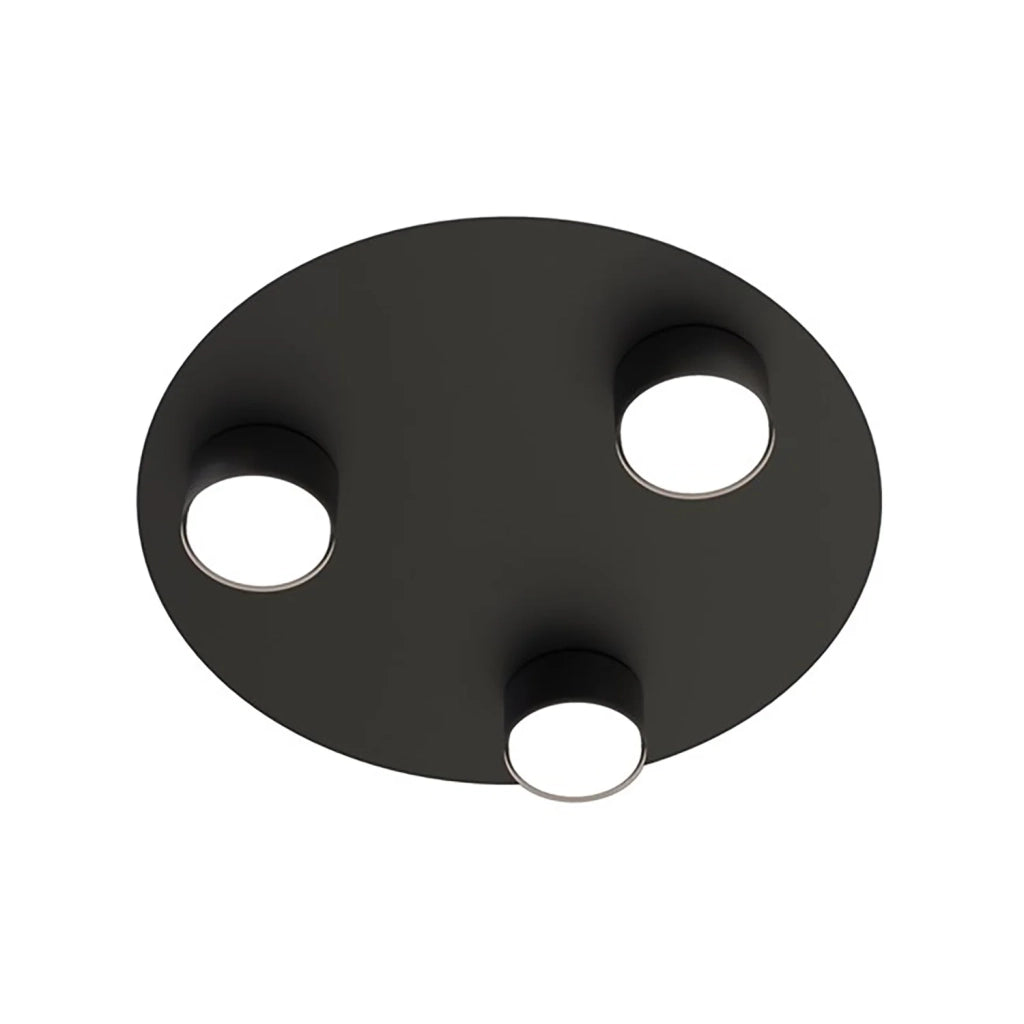 Plafoniera Moderna Dioniso Acciaio Nero 3 Luci Gx53 Ip20