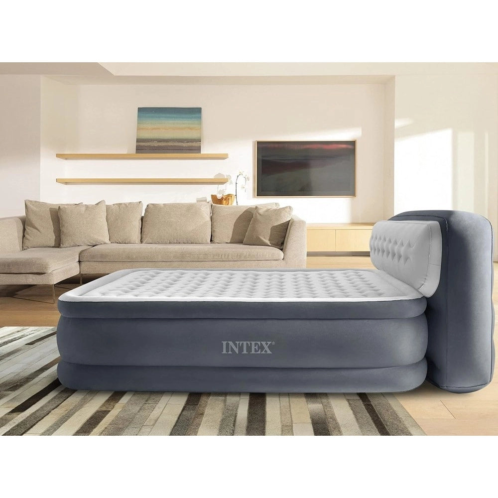 Trade Shop - Materasso Dura-beam Con Schienale Tecnologia Fiber Tech Pompa Incorporata Blu Navy -