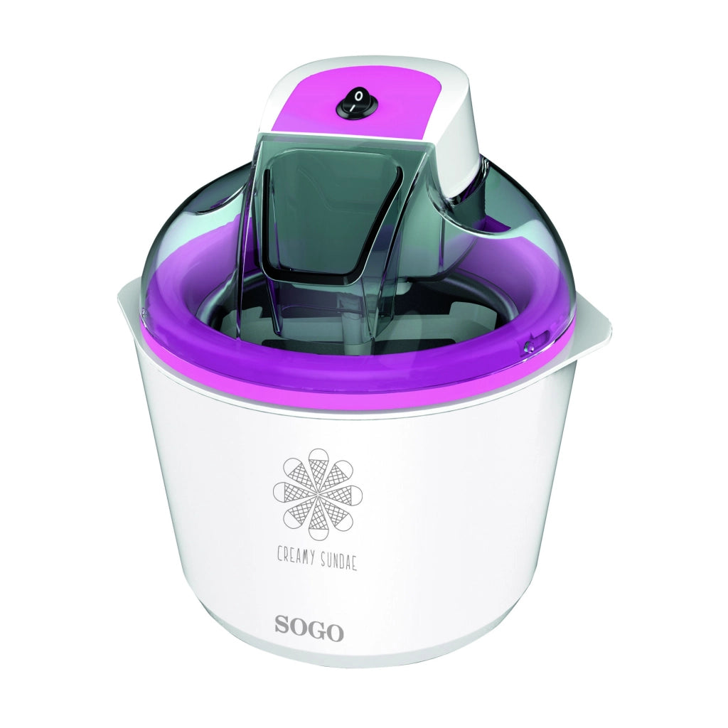 Macchina per gelato e sorbetti fatta in casa, capacità 1,5L, cestello alluminio rimovibile, 12W cucina - SOGO