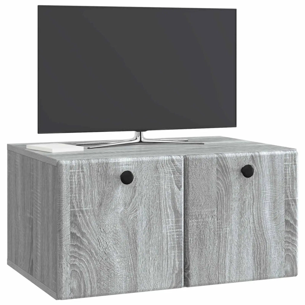 Mobile Porta TV da Muro 59,5 x 41 x 30 cm Sonoma grigio