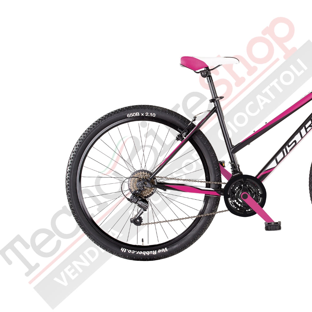 Bicicletta Donna MTB MBM District 27,5" con Cambio 18 Velocità-Nero