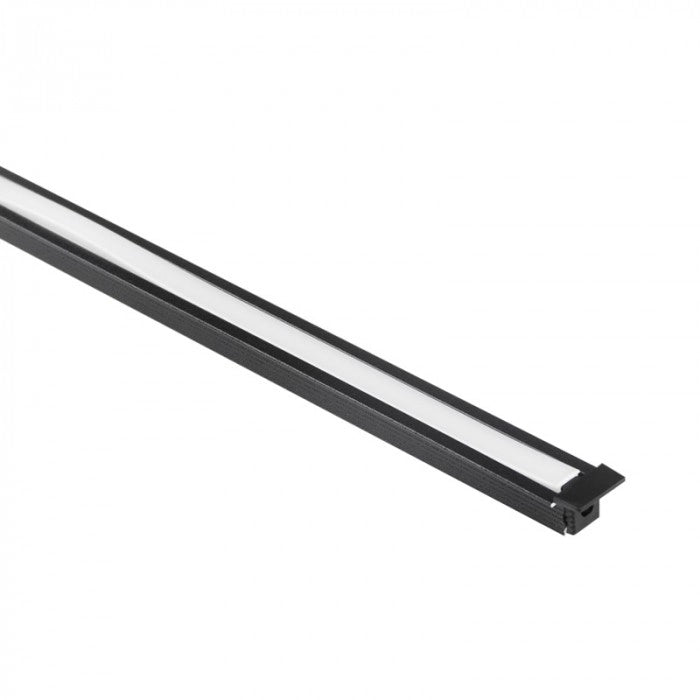 Profilo LED incasso PW01 nero diffusore opale 1m Ecolight