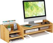 Piedistallo per monitor - Pannello di supporto per monitor - Kersenhout
