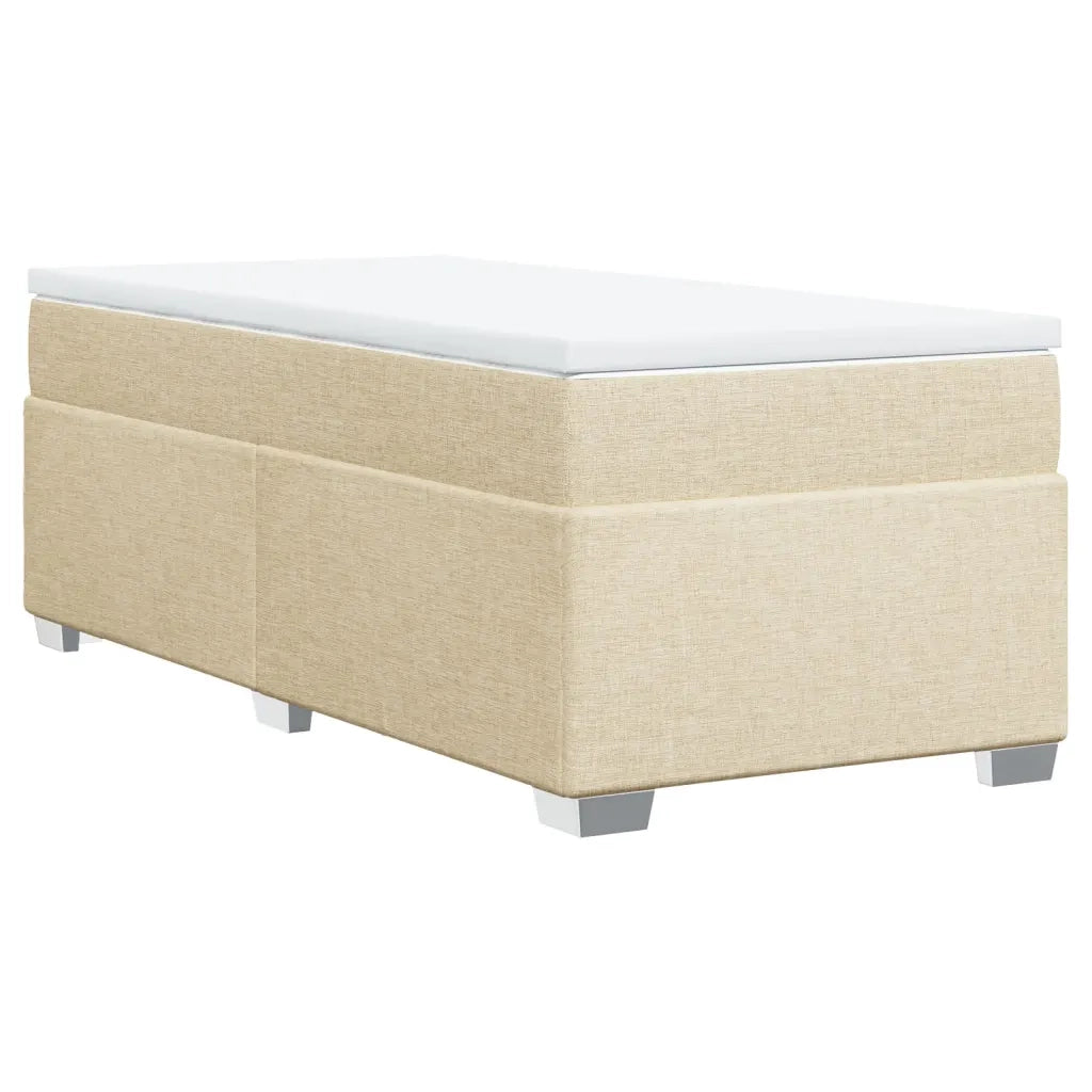 Giroletto a Molle con Materasso Crema 100x200 cm in Tessuto 3285114
