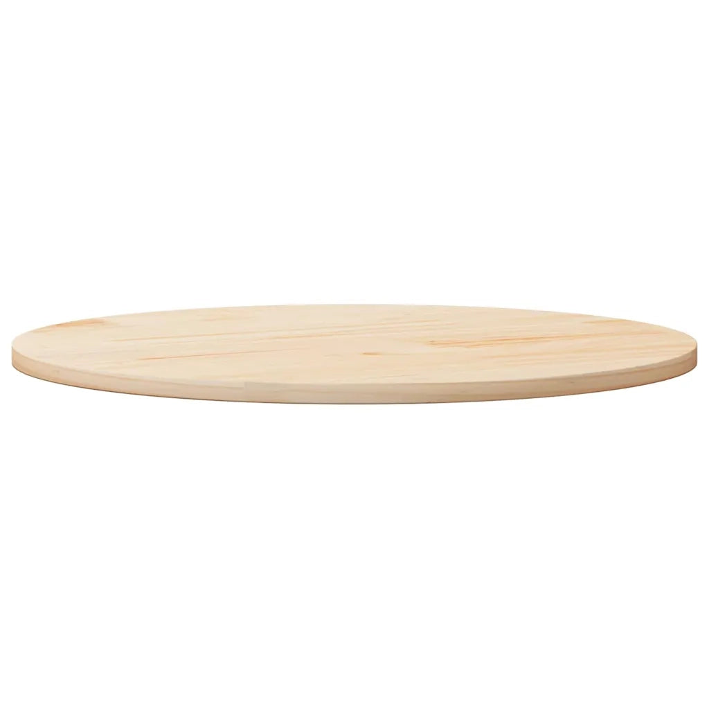 Piano Tavolo | Superficie Tavolo | Piano Scrivania Rotondo ?80x3 cm in Legno Massello di Pino