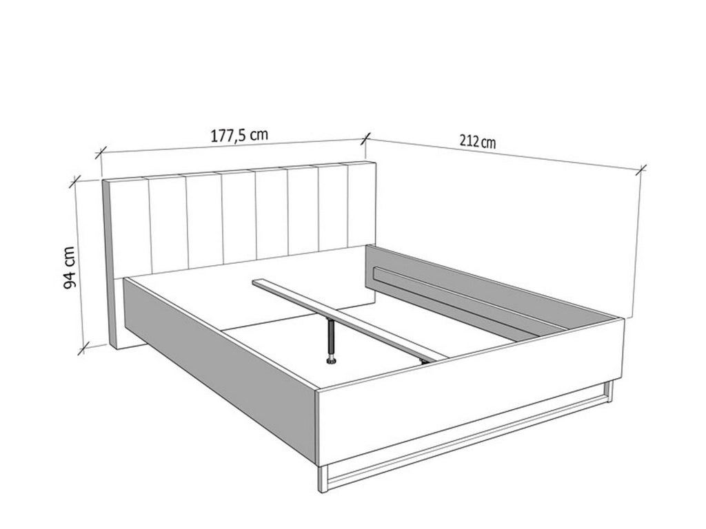 Letto Matrimoniale Chiusa, Letto Matrimoniale Testiera Imbottita, Marrone Rovere Nodi