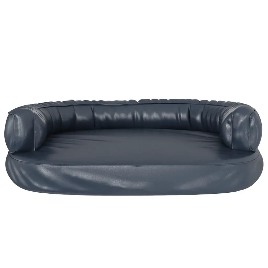 Letto Cani Ergonomico Gommapiuma Blu Scuro 88x65 cm Similpelle 171315