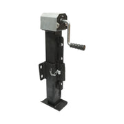 Piedino di supporto regolabile per rimorchio con manovella 65 cm, fissaggio laterale, carico massimo 4000 kg.