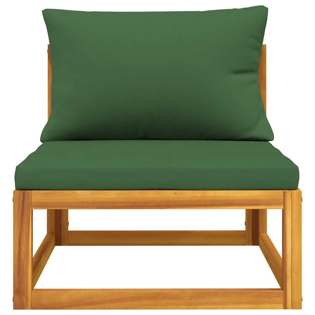 Set Divani da Giardino 2pz con Cuscini Legno Massello di Acacia 360019
