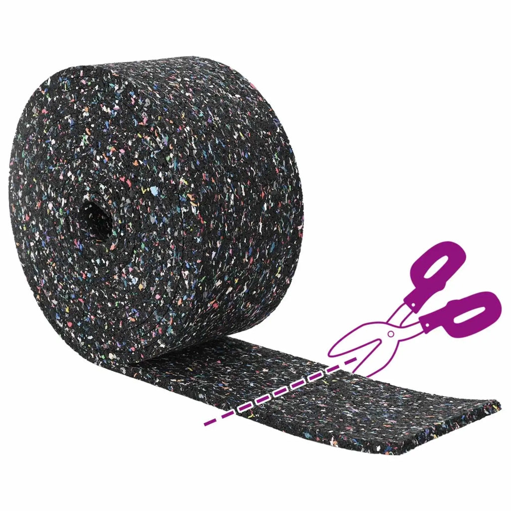 Rotolo di Granulato in Gomma Nero 1000 x 12 x 0,8 cm Gomma CFW1250419