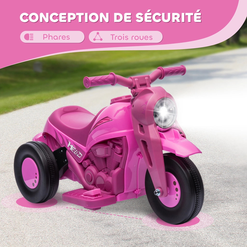 Moto Elettrica Bambini 3 Ruote ¨C Zephmum ¨C Rosa 6V