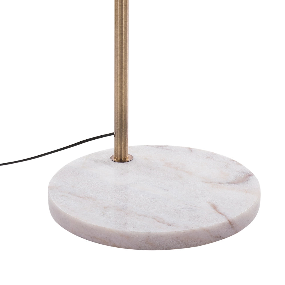 Lampada da Terra Ottone Colore Metallo 210 cm Paralume Orientabile Industriale
