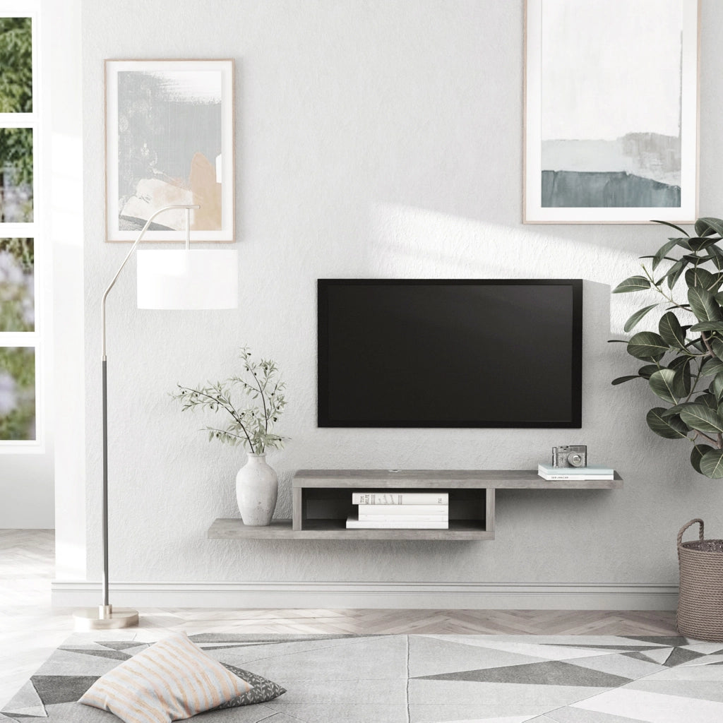 Mobile TV Muro Parete Soggiorno ¨C Zephmum ¨C Grigio