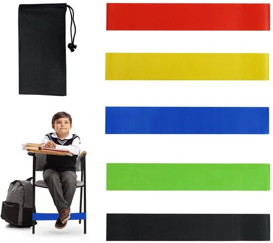Cinture Esterne per Bambini - 5 Pezzi - Gestione dello Stress - ADHD/Autismo - Risorsa Innovativa - Materiale Estremamente Elastico - Cinture di Stress