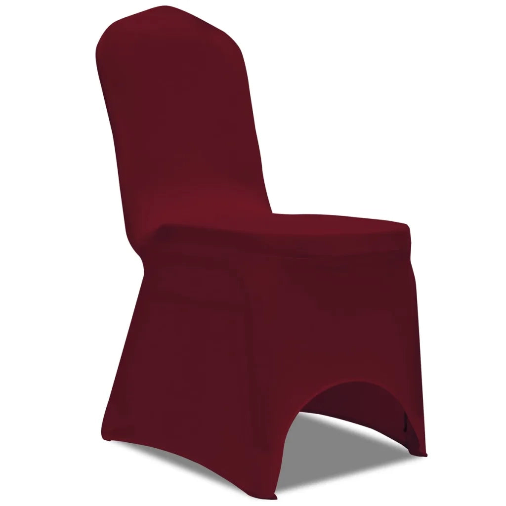 Coprisedie in Tessuto Elasticizzato Borgogna 18 pz CFW3543516