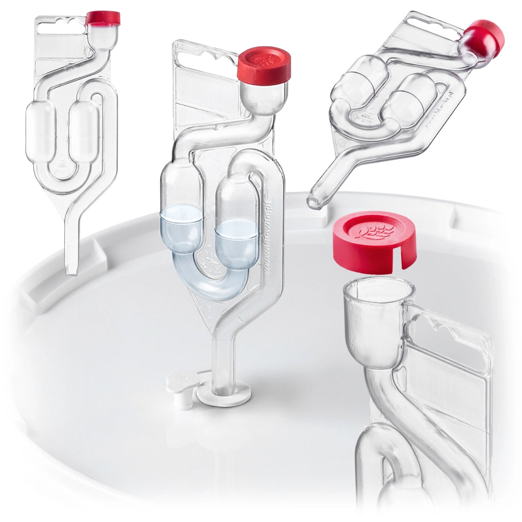 Gorgogliatore di fermentazione KADAX a 2 camere con tappo per vino, birra, damigiana