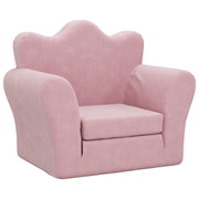 Divano letto | Sof¨¤ letto | Letto singolo per Bambini Rosa in Morbido Peluche