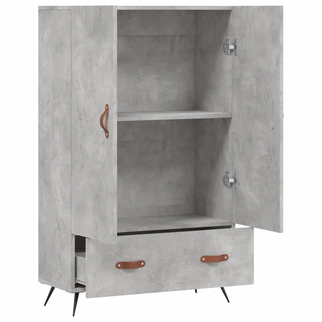 Credenza | Madia | Buffet da pranzo | Armadio da pranzo Grigio Cemento 69,5x31x115 cm in Legno Multistrato
