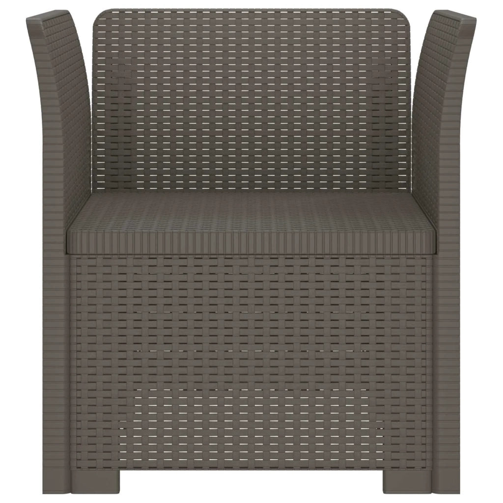 Sedia da giardino-Poltrona a 1 Posto Aspetto Rattan PP Grigio Chiaro