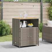 Armadietto Grigio 70 x 50 x 87 cm Poliestere e Rattan Roly 42026913