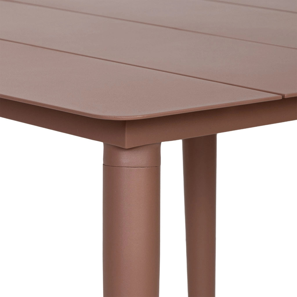 Tavolo in alluminio marrone 90x90x75h cm