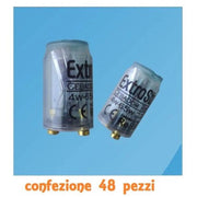 Trade Shop - Set 48 Pezzi Starter Neon Lampade Ad Incandescenza Plafoniera Lampada 4-65w -
