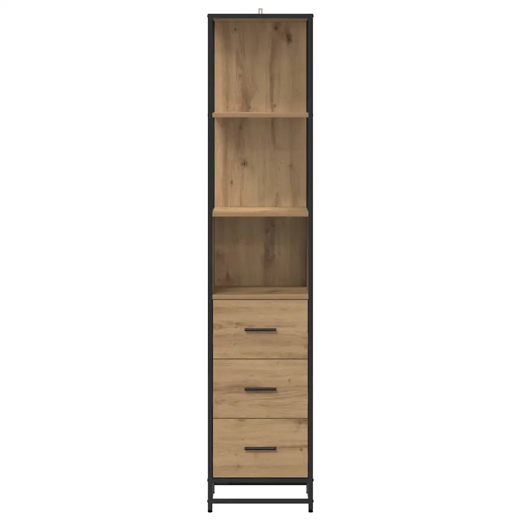 Set di mobili per il bagno con cassetto Rovere artigianale 883599