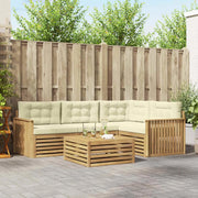 Set di divani da esterno 5 pcs Bianco e Crema 79 x 79 x 37 cm 3390440