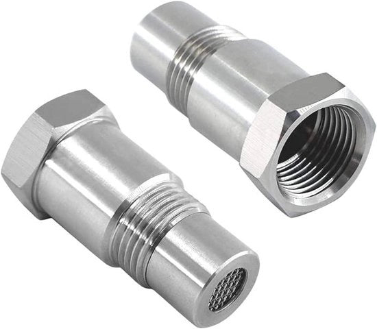 Adattatore di protezione per sensori di ossigeno universale estensore isolatore per veicoli - set da 2 pezzi M18x1,5mm.