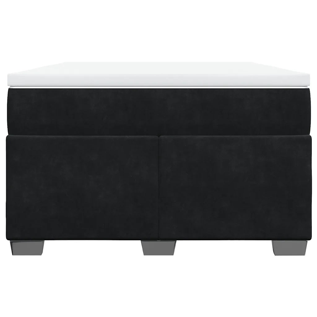 Giroletto a Molle con Materasso Nero 120x190 cm in Velluto 3285271